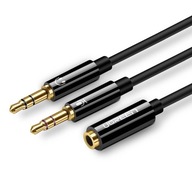 UGREEN KABEL ADAPTER ROZDZIELACZ AUX AUDIO SŁUCHAWKI MIKROFON MINIJACK 20CM