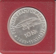 Szwecja 10 korony 1972 srebro stan !