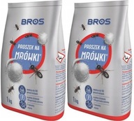 BROS PROSZEK ŚRODEK NA MRÓWKI TRUTKA likwiduje do 100 gniazd WOREK 1kg x2