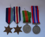 PSZnZ zestaw 4 medali nadanych na POLAKA,GWIAZDA France and Germany,1939-45