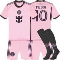 Messi 10 Strój Piłkarski Koszulka Spodenki Getry 140