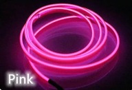 Štýl 2M Ružová EL LED lampa do auta USB.