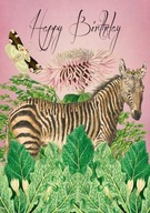 SZÜLETÉSNAPI AJÁNDÉK ÜDVÖZLŐLAP NŐKNEK Zebra Legjobb