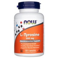 Now Foods L-Tyrozín 500 mg 120 kapsúl Stres Koncentrácia