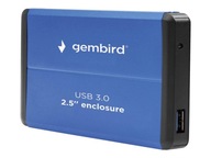 GEMBIRD Obudowa USB 3.0 na dysk HDD/SSD 2.5 SATA, aluminiowa, niebieska