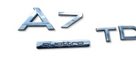 A7 4G EMBLEMAT logo NAPIS MODELU A7 TDI QUATTRO bonnet boot rear part