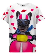 Dr.Crow Detské tričko T-Shirt Dog on Scooter 104 (2-3 Y)