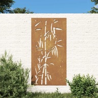 Záhradná dekorácia na stenu 105x55 cm korténová oceľ bambus