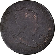Moneta, Hiszpania, Isabel II, 8 Maravedis, 1842, S