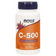 NOW FOODS Vitamín C s divokou ružou 500 mg C-500 (100 tabliet)
