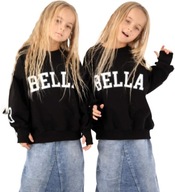 Čierna mikina s potlačou BELLA | Qba Kids | Poľsko Značka | 122