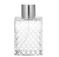 OZDOBNÁ SKLENENÁ FĽAŠA NA PARFUMY S ROZPRAŠOVAČOM HLINÍKA – 100 ML!