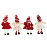 Pletené bábiky s nožičkami 4 ks, 10 cm