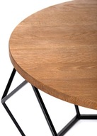 Stół stolik kawowy metalowy LOFT 70 cm drewno dąb