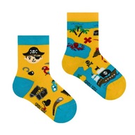 Farebné detské ponožky SPOXSOX Piráti Kids 27-30