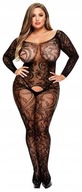 Sexy bodystocking v kvetinovom motíve XXL sexy spodná bielizeň PLUS SIZE