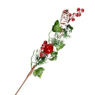 Ozdobná vianočná vetvička so šiškou, 64 cm, na vianočné ozdoby