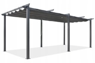 PERGOLA OGRODOWA TARASOWA 3x6m ALTANA ŻAGIEL SZARY