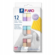 Zestaw FIMO soft 12 kolorów Pastel 12x25g