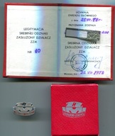 Y81) Srebrna Odznaka Zasłużony Działacz ZZM