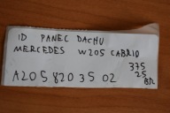 IDEALNY PANEL roofs MERCEDES W205 CABRIO 1