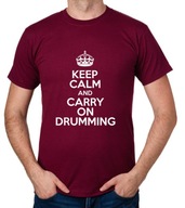 koszulka KEEP CALM AND CARRY ON DRUMMING prezent