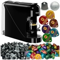 NESPRESSO KAPSZULÁS KÁVÉFŐZŐ - FEKETE + 120 DB KAPSZULA