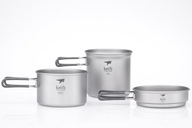 KEITH Naczynia tytanowe 3-PIECE TITANIUM POT AND PAN