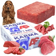 Mięso Mrożone Karma dla Psa Wołowina Bez Kości Świeże Surowe AS 10kg BARF