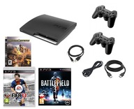 Konsola Playstation 3 Slim + 2 x nowy pad + 3 gry