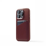 Etui Mujjo Full Leather Wallet Case Apple iPhone 15 Pro MagSafe (burgundy)