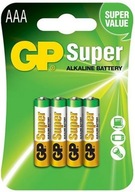 4x GP SUPER ALKALINE AAA LR03 bateria alkaliczna