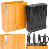 NAGY KÉS TARTÓ KONYHAI BLOKK UNIVERZÁLIS BAMBUSZ BETÉT RÚDACSOS