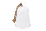 Kovový zvonček na zavesenie ozdoba alarm biely