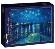Puzzle 1000 dielikov.Vincent Van Gogh, Hviezdna noc nad Ronom, 1888 dielikov.
