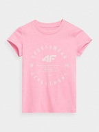 4F T-Shirt 4FJSS23TTSHF280 Różowy Regular Fit