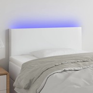 Čelo postele s LED bielym 100x5x78/88 cm umelá koža