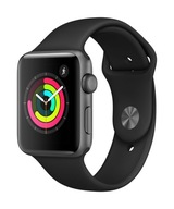 Apple Watch Series 3 42mm - kosmicznie szare aluminium z czarnym sportowym paskiem