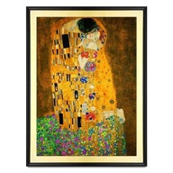 Obraz Reprodukcja Gustav Klimt POCAŁUNEK + ZŁOTA DREWNIANA RAMA