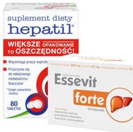 HEPATIL 150 mg 80 tabletek + Essevit Forte 50 kaps