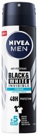 NIVEA MEN BLACK & WHITE NEVIDITEĽNÝ SPREJ ANTIPERSPIRANT SPREJ 150 ml