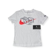 Koszulka t-shirt chłopiec biały Nike 5/6 lat