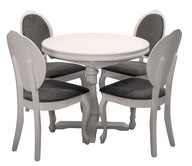 Sada nábytku: Okrúhly stôl Caesar + 4x Stolička