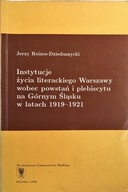 JERZY REZIES-DZIEDUSZYCKI INSTYTUCJE ŻYCIA LITERACKIEGO WARSZAWY