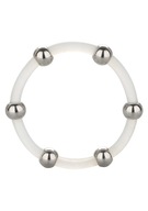 Steel Beaded Silicone Ring XL