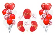 Balony na Walentynki Love Oświadczyny zakochani Zestaw balonów Serca