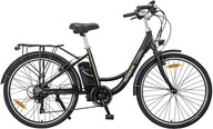 Elektrický Bicykel Mestský 26 Svetlá 7 Beh Podpora 250W Blatníky ALU