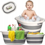 Összecsukható kád 37l "Fold&Carry" FEHÉR-SZÜRKE