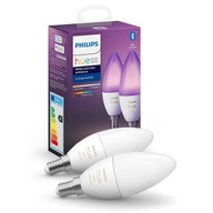 Philips Hue Bluetooth Smart Bulb, 6W, E14, White and Color Ambiance, 2 sztu