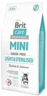 BRIT CARE MINI GRAIN FREE LIGHT / STERILISED 7KG